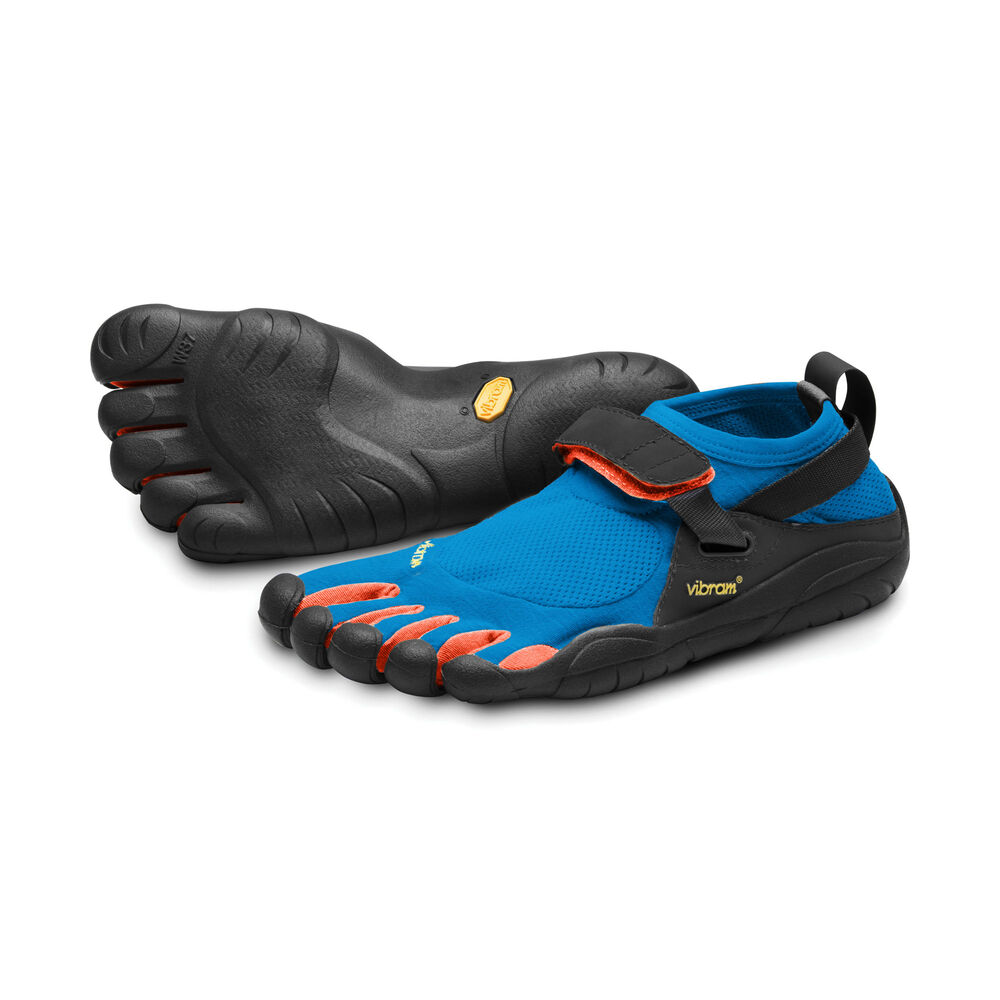 Vibram Fivefingers KSO Erkek Spor Ayakkabı Mavi/Turuncu,OM3085142